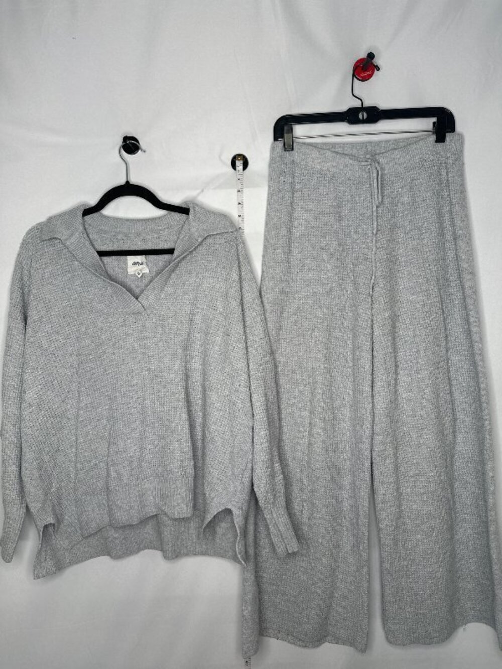 Aerie Cozy Knit Pullover and Wide Leg Pants Lounge Set S Loungewear Cozy